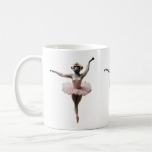 Gibbon Ballett Tänzer in einem Tutu, Kaffeetasse