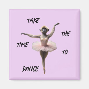 Gibbon Ballett Tänzer in einem Tutu, Magnet