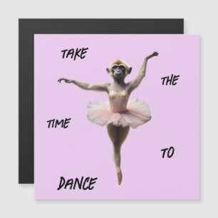 Gibbon Ballett Tänzer in einem Tutu, Magnetkarte
