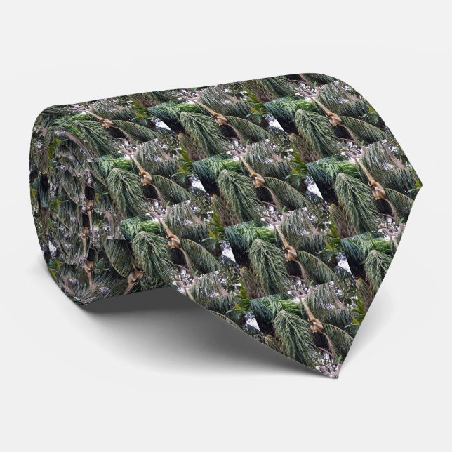 Gibbon Just Chillin, Neck Tie Krawatte (Gerollt)