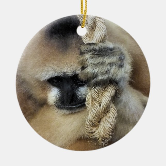 GIBBON KERAMIK ORNAMENT (Vorne)