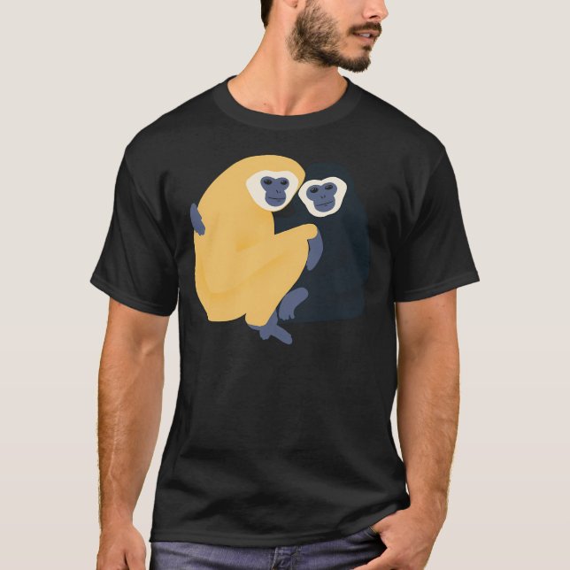 Gibbon Monkey Friends T-Shirt (Vorderseite)