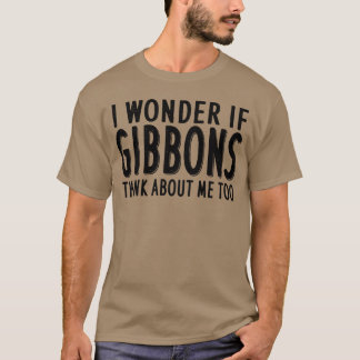 Gibbon sagt Affe Hylobatidae Tiere Motiv ret T-Shirt