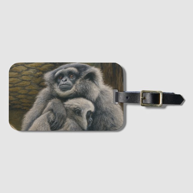Gibbon Shelter - Portrait über die emotionale Wild Gepäckanhänger (Vorderseite (Horizontal))