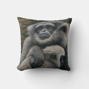 Gibbon Shelter - Portrait über die emotionale Wild Kissen