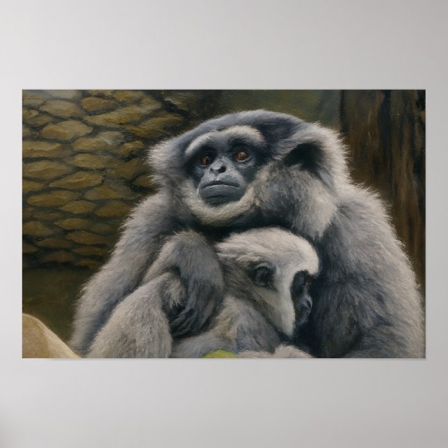 Gibbon Shelter - Portrait über die emotionale Wild Poster (Vorne)