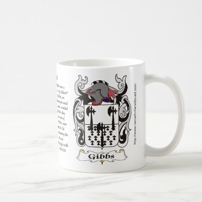 Gibbs Familien-Wappen Tasse (Rechts)