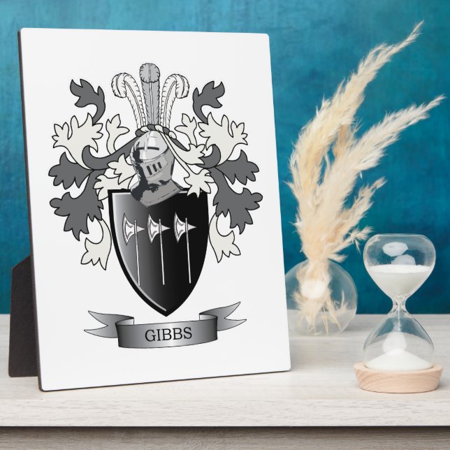 Gibbs-Familienwappen-Wappen Fotoplatte (Seite)
