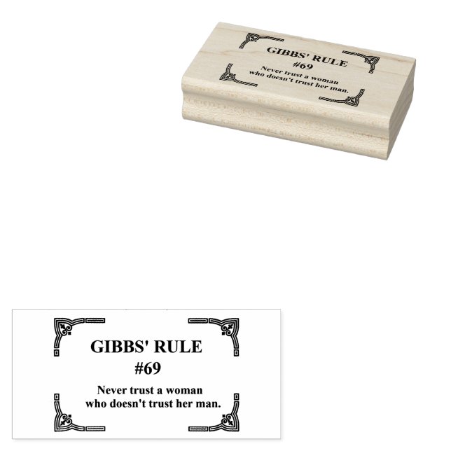 Gibbs' Regel 69 Gummistempel (Stempel)