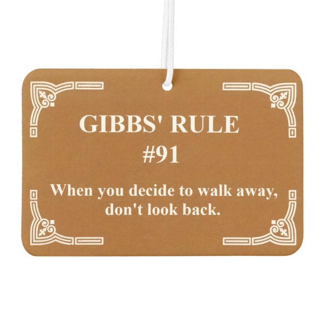 Gibbs' Regel 91 Autolufterfrischer (Rückseite)