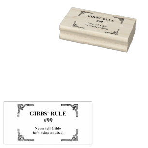 Gibbs' Regel 99 Gummistempel