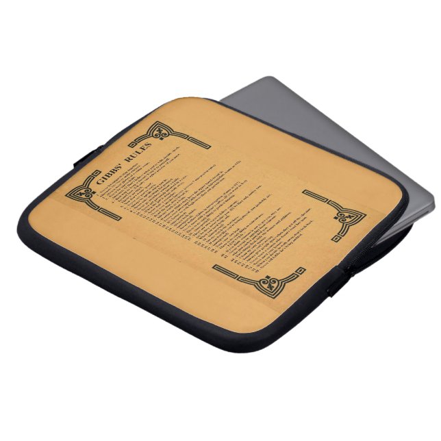 Gibbs' Regeln Laptopschutzhülle (Vorne Oben)