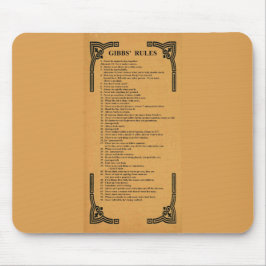 Gibbs' Regeln Mousepad