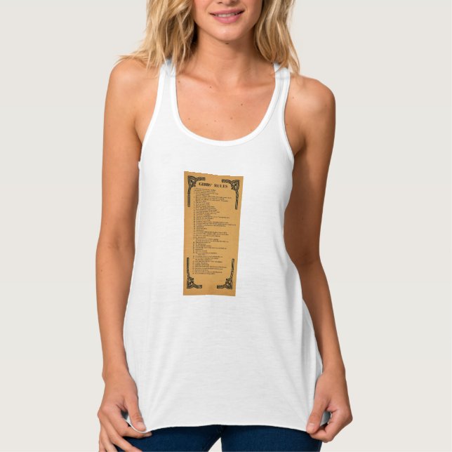 Gibbs' Regeln Tank Top (Vorderseite)