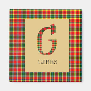 Gibbs Tartan Monogram G Magnet