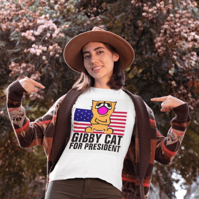 GIBBY CAT FÜR PRÄSIDENT-T - SHIRT 2024 (Von Creator hochgeladen)