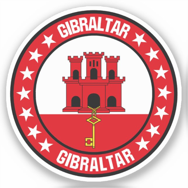 Gibraltar Aufkleber (Vorderseite)