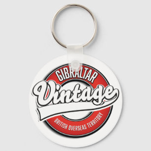 Gibraltar British Overseas Territory Logo Schlüsselanhänger