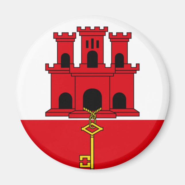 Gibraltar Flag g.A. Magnet (Vorne)