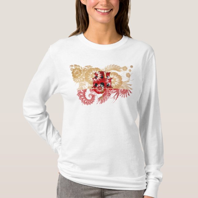 Gibraltar-Flagge T-Shirt (Vorderseite)