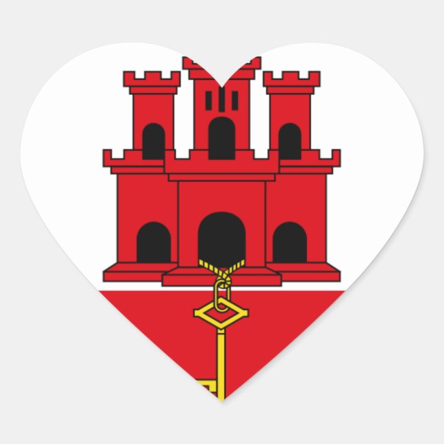 Gibraltar Herz-Aufkleber (Vorderseite)