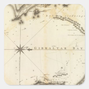 Gibraltar Quadratischer Aufkleber