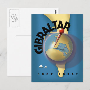 Gibraltar-Reiseposter Postkarte
