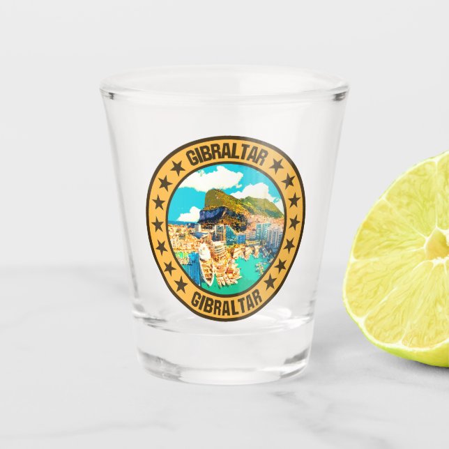 Gibraltar Schnapsglas (Vorderseite)
