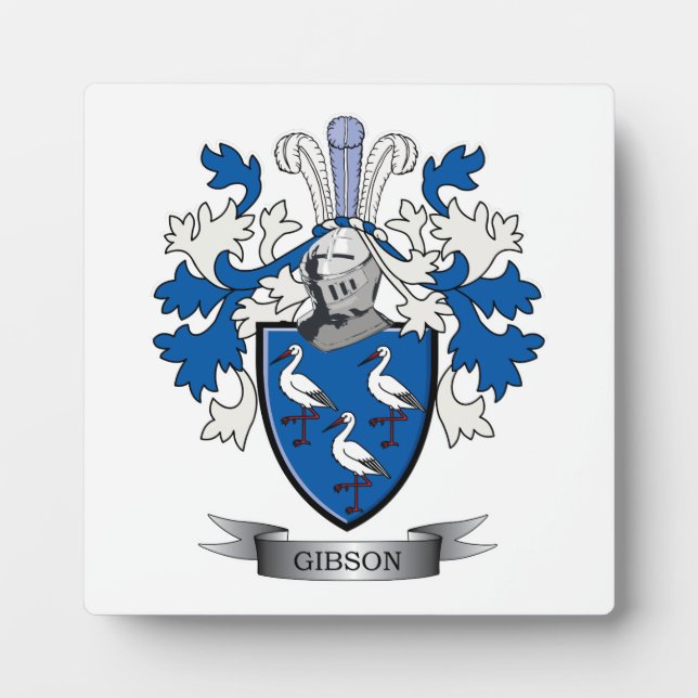 Gibson Familienwappen Coat of Arms Fotoplatte (Vorderseite)
