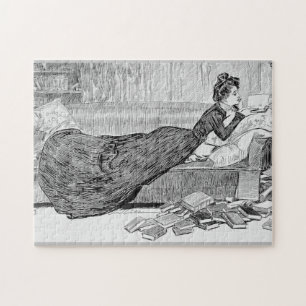 Gibson Girl beim Lesen eines Buches