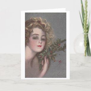 Gibson Girl Blank Vintage Feiertagskarte