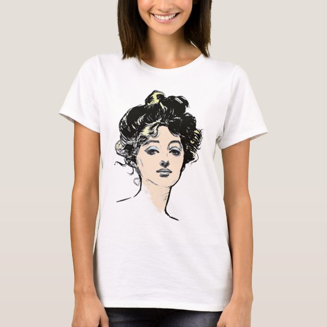 Gibson Girl Head Designs T-Shirt (Vorderseite)