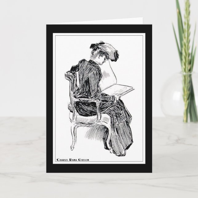 Gibson Girl Reading Karte (Vorderseite)