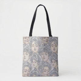 Gibson Girls graues pfirsichfarbenes viktorianisch Tasche