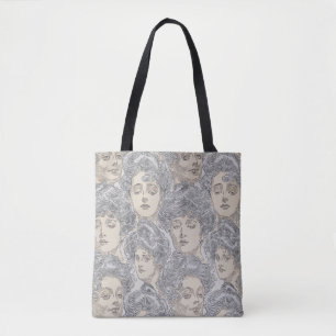 Gibson Girls graues pfirsichfarbenes viktorianisch Tasche