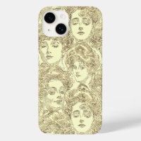 Gibson Girls viktorianisch Illustration sepia gold