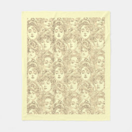Gibson Girls Viktorianische Frauenmuster Fleecedecke