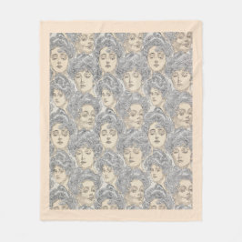 Gibson Girls Viktorianisches Frauenmuster Graupfir Fleecedecke