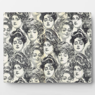 Gibson Girls von Charles Dana Gibson Circa 1902 Fotoplatte