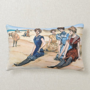 Gibson-Mädchen auf dem Strand, 1900 Lendenkissen