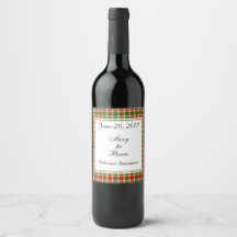 Gibson Scottish Wedding Wine Label