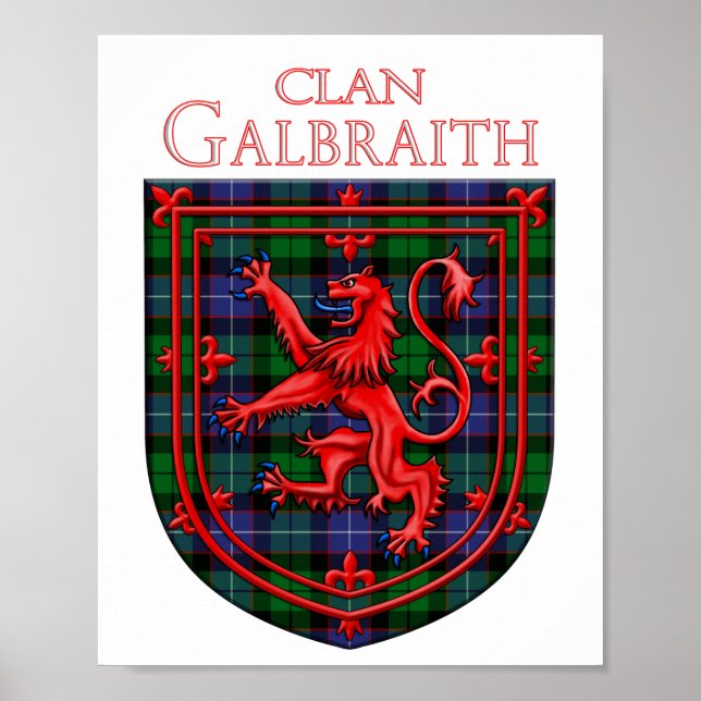 Gibson Tartan Scottish Kariert Lion Rampant Poster (Vorne)