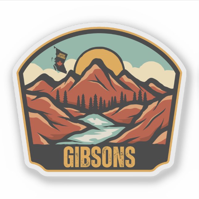 Gibsons, British Columbia Aufkleber (Vorderseite)