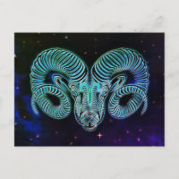 gibt den Widder zodiac Postkarte