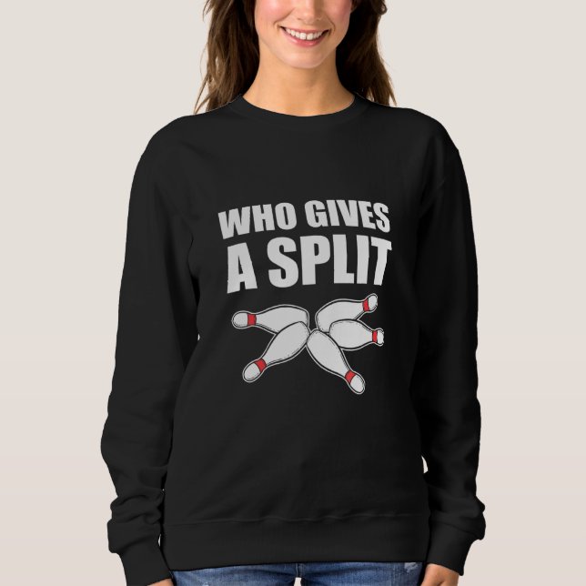 Gibt einen Bowling-Trainer oder -Player in Split Sweatshirt (Vorderseite)
