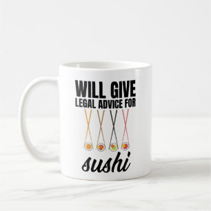 gibt rechtliche Beratung für Sushi Kaffeetasse