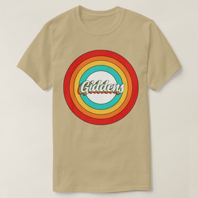 Giddens Name Shirt Vintag Giddens Circle (Design vorne)