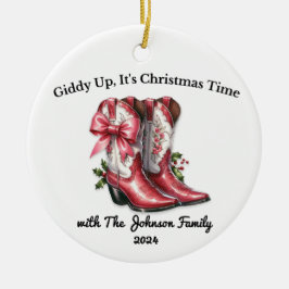 Giddy Up, es ist Weihnachtszeit Keramik Ornament