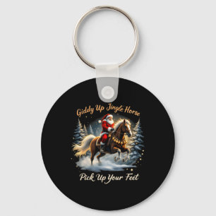 Giddy Up Jingle Pferd holen Sie Ihre Füße Weihnach Schlüsselanhänger