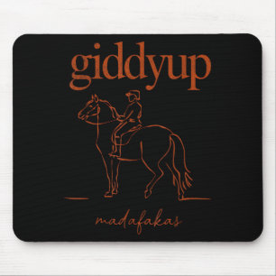 Giddy Up Madafakas Retro Derby Day Pferderennen Mousepad